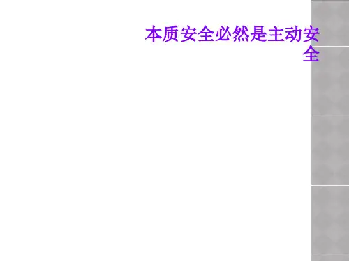 本质安全必然是主动安全