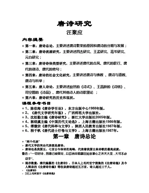 唐诗研究