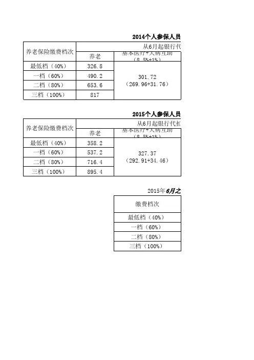 成都市社保计算表--2015