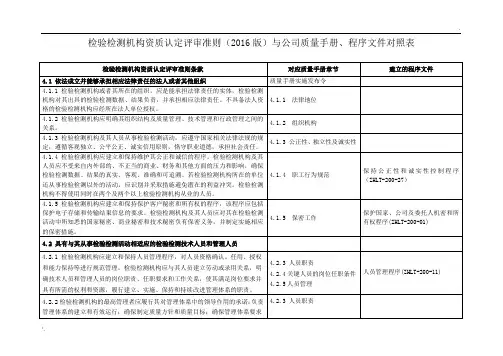 资质认定评审准则