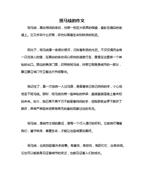 班马线的作文