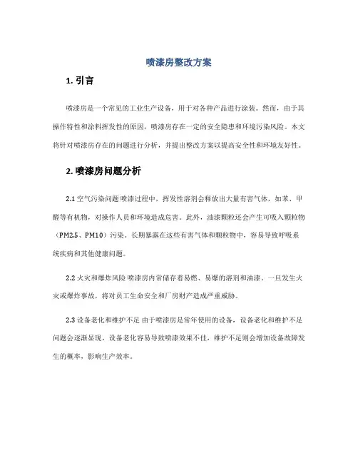 喷漆房整改方案