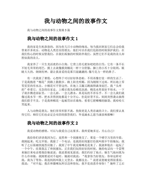 我与动物之间的故事作文