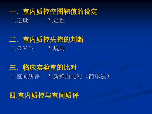 临床实验室检测室内质控临床检验质控方法及步骤内容详析