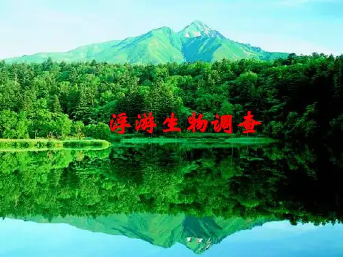 第三讲2水生生物调查研究
