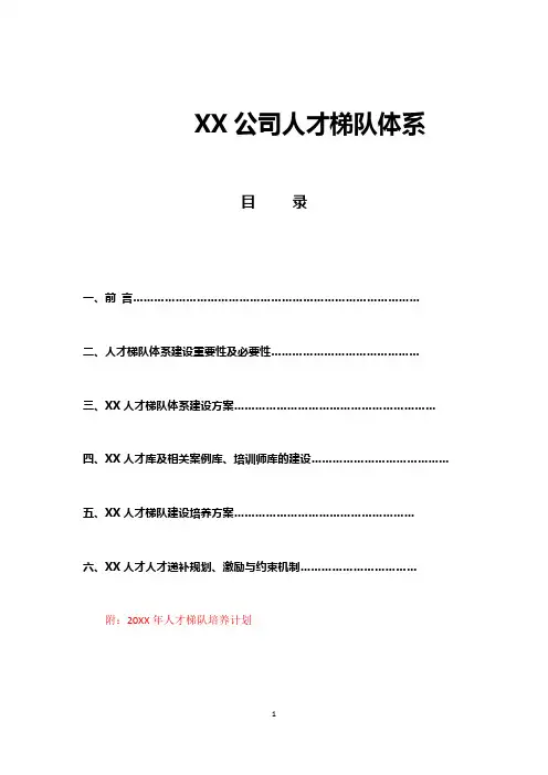 高新科技公司人才梯队建设方案
