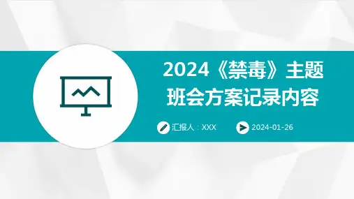 2024《禁毒》主题班会方案记录内容