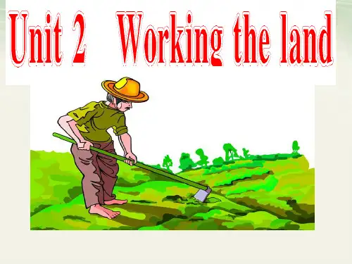 人教新课标高中英语必修四Unit2WorkingthelandWarmingUp课件