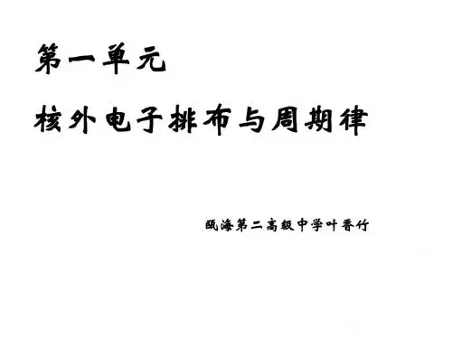 核外电子排布与周期律复习PPT课件 苏教版