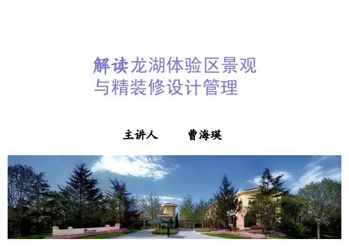 龙湖地产体验区景观与装修设计培训课件99p