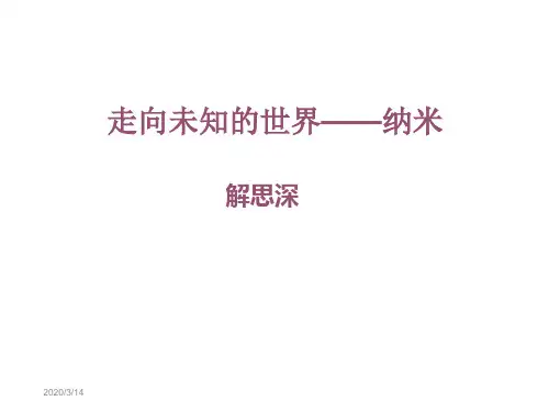 《走向未知的世界——纳米》ppt课件 
