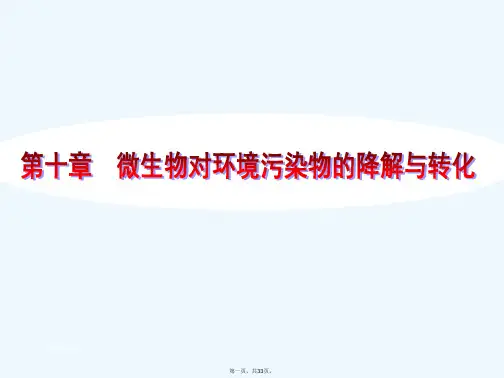第十章微生物对环境污染物的降解和转化
