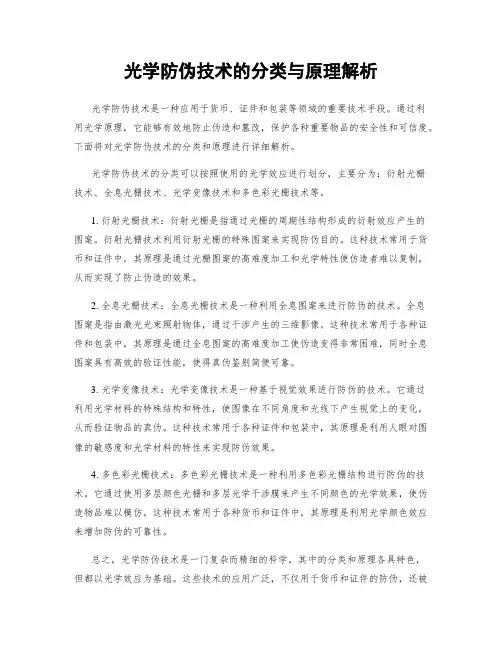 光学防伪技术的分类与原理解析