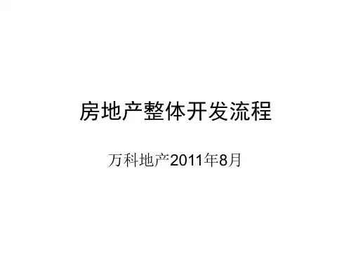 房地产整体开发流程与多项目控制课件
