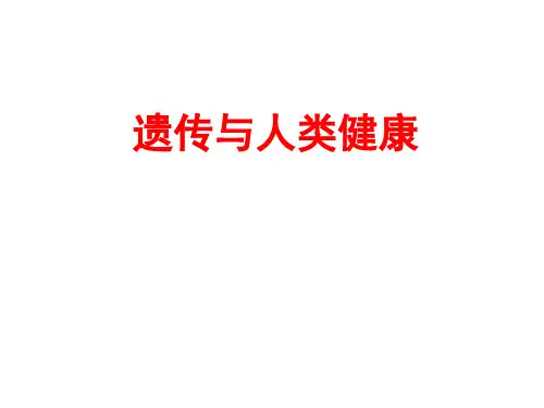 浙科版高中生物必修二第六章 本章小结 遗传与人类健康(共15张PPT)