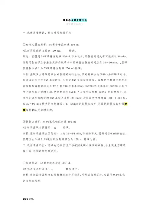常见不合理用药分析报告