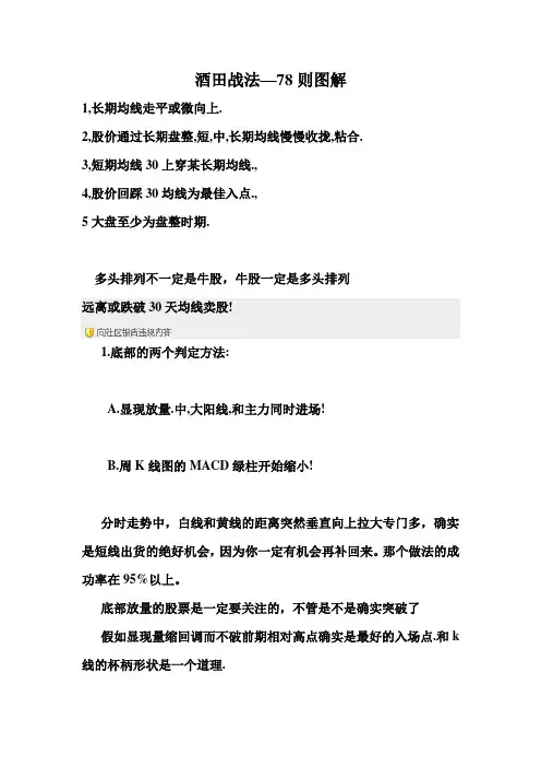 酒田战法—78则图解