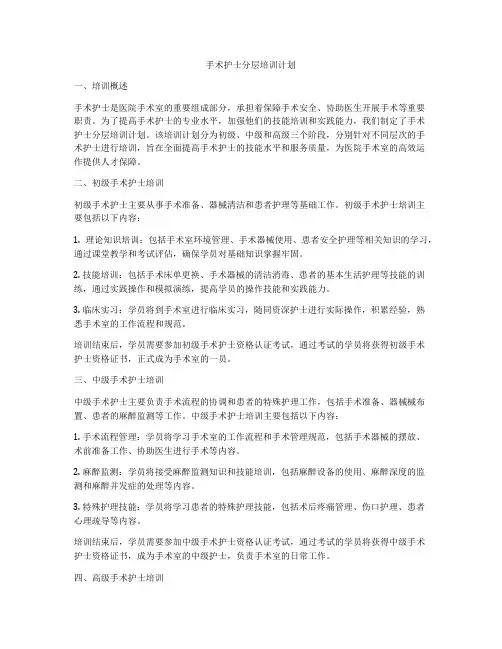 手术护士分层培训计划