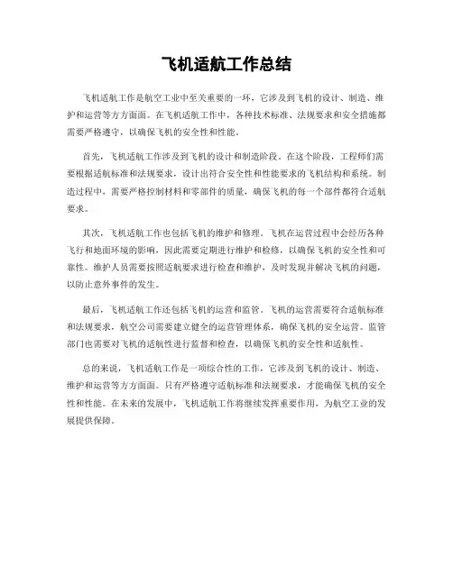 飞机适航工作总结