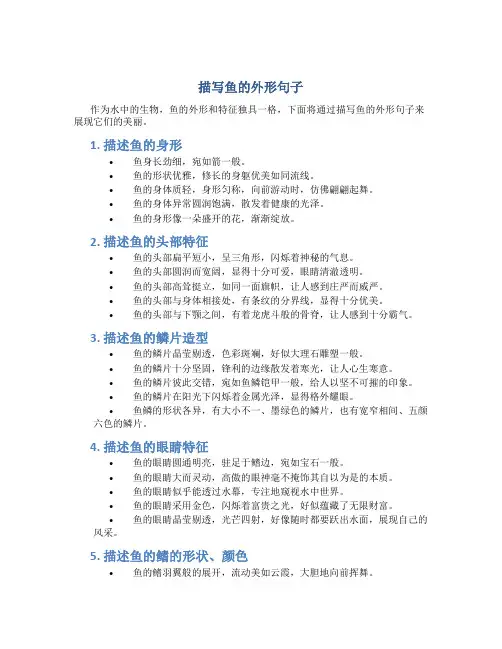 描写鱼的外形句子