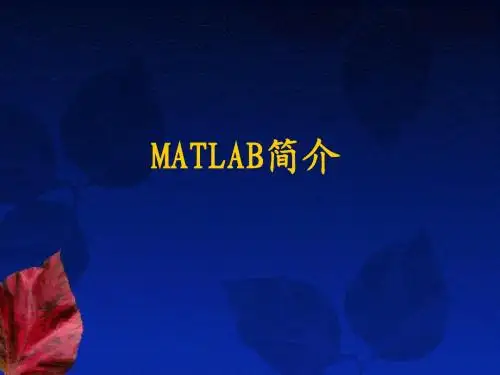 MATLAB简介