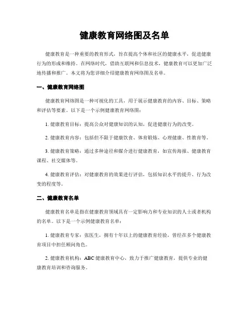健康教育网络图及名单