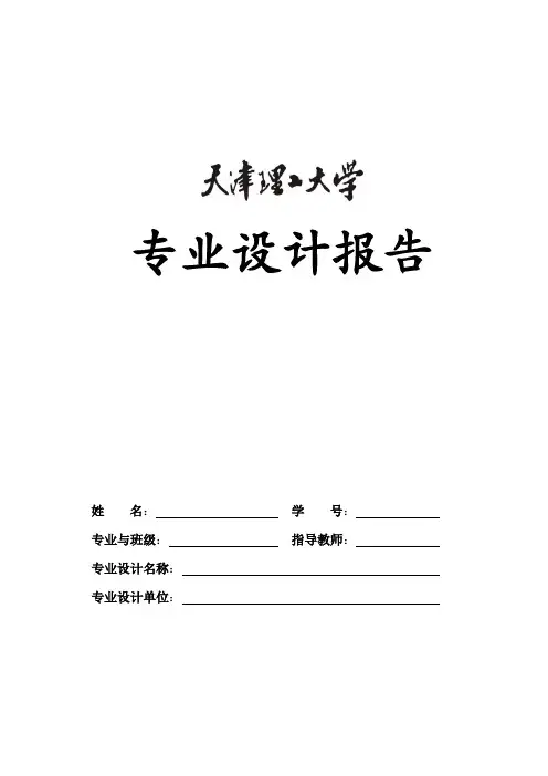 课程设计报告模版
