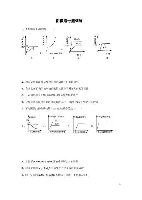 九年级化学图像题专题训练2019(最新整理)