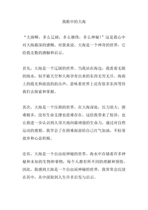 我眼中的大海