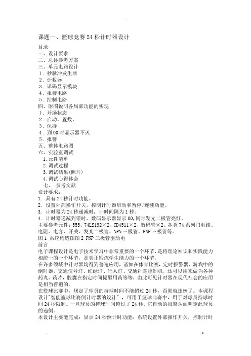 篮球24秒倒计时设计