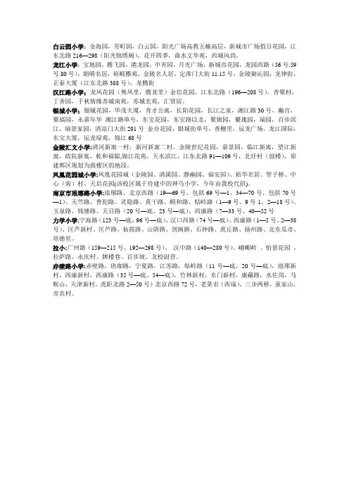 学区房划分