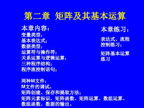第二章 矩阵及其基本运算