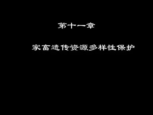 12家畜遗传资源多样性保护
