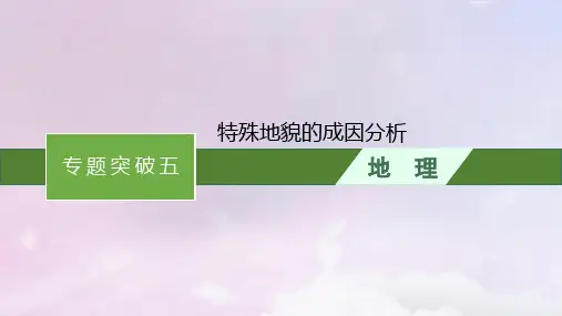 2024届高考地理一轮总复习第5章地貌与地表形态的塑造专题突破五特殊地貌的成因分析