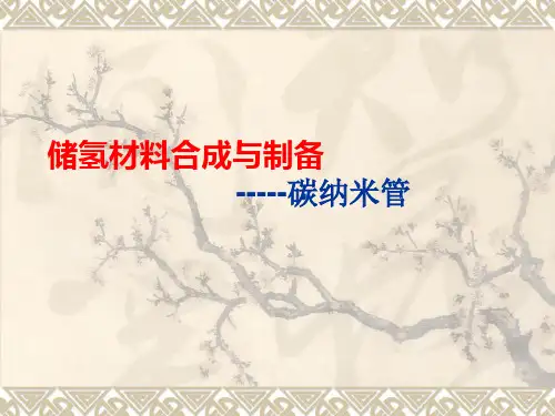碳纳米管储氢材料合成与制备