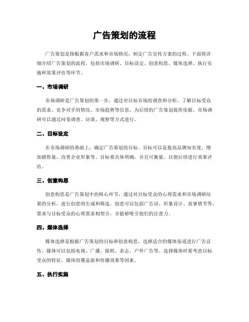 广告策划的流程