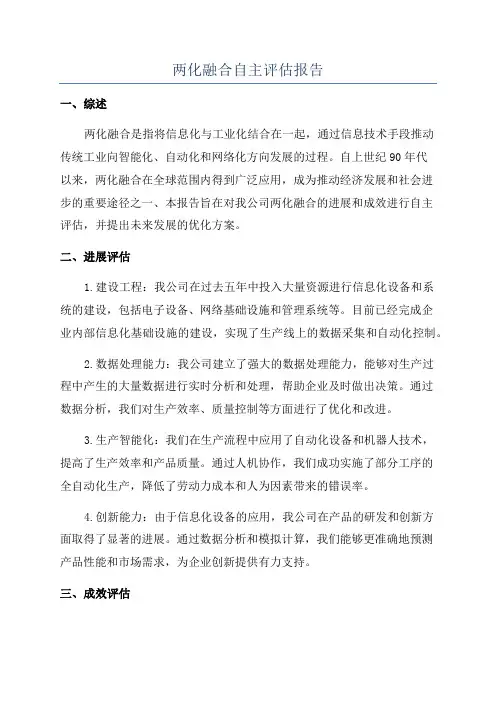两化融合自主评估报告