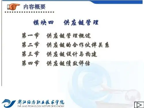 物流管理综合务第四章 供应链管理-PPT文档资料