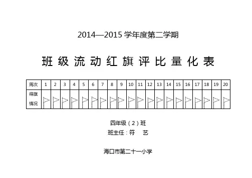 班级流动红旗评比量化表