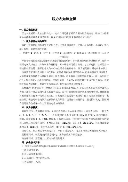 压力表知识全解