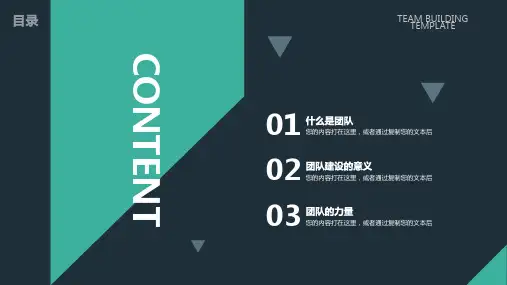 创意团队建设培训PPT模板