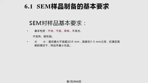 扫描电子显微镜的样品制备技术PPT课件