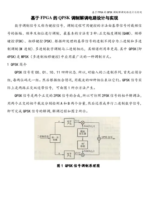 基于FPGA的QPSK调制解调电路设计与实现