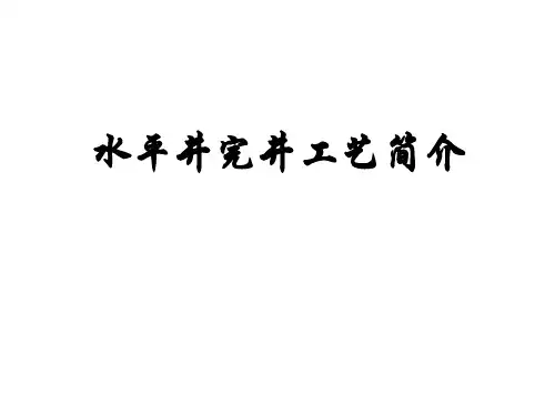 水平井完井工艺介绍