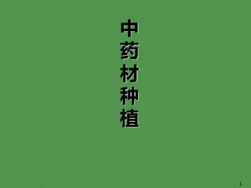 中药材品种的确定中药材产地环境中药材栽培管理中药材采收加工ppt医学课件【84页】