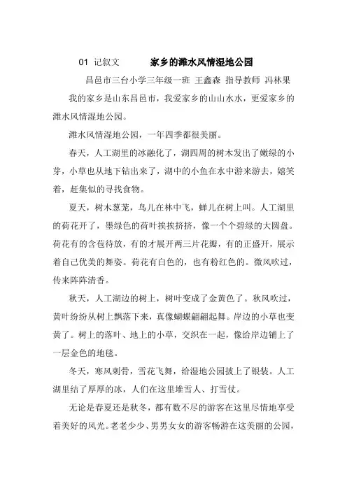 山东省昌邑市奎聚街道三台小学“新人杯”参赛作文43篇