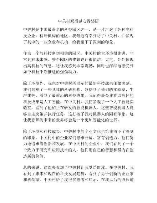 中关村观后感心得感悟