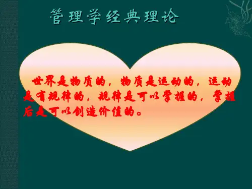 管理学经典理论精品PPT课件