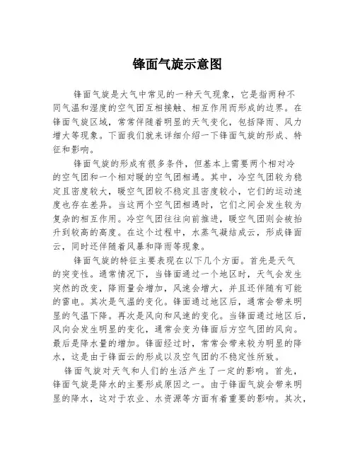 锋面气旋示意图