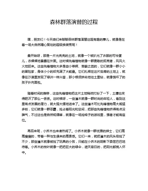 森林群落演替的过程